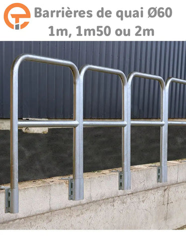 Barrières de Quai Amovibles Ø 60mm Galva