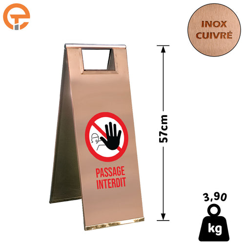 Chevalet de signalisation Passage Interdit