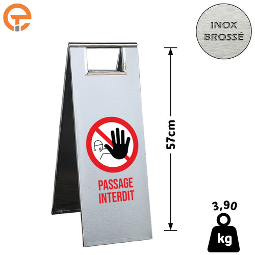 Chevalet de signalisation Passage Interdit