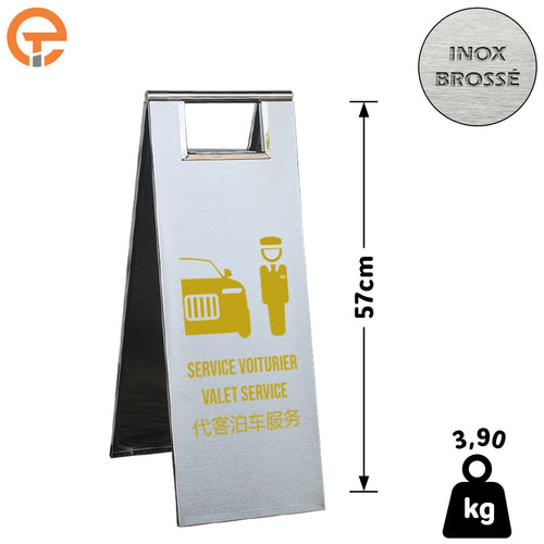 Chevalet de signalisation Service Voiturier