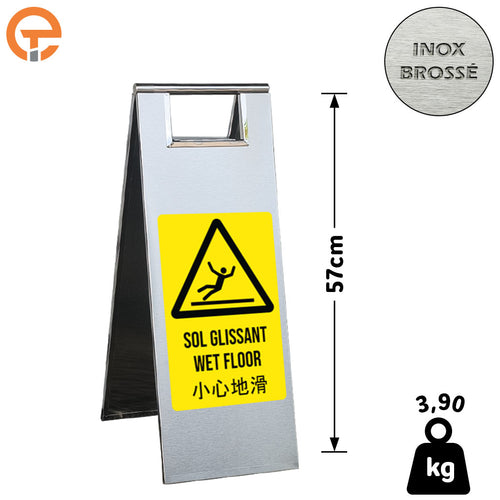Chevalet de signalisation Wet Floor