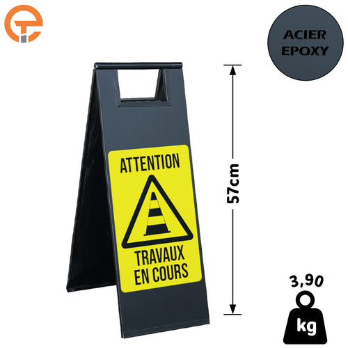 Chevalet de signalisation Travaux en cours