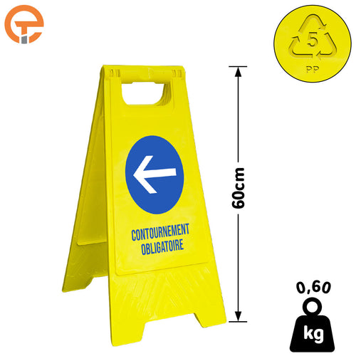 Chevalet de signalisation Contournement Obligatoire
