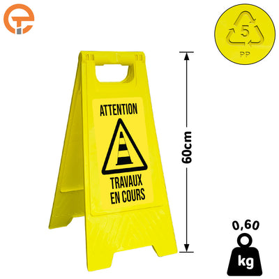 Chevalet de signalisation Travaux en cours