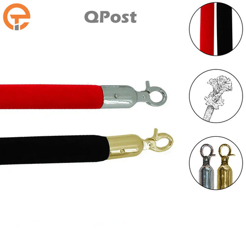 Corde poteau file d'attente velours Ø28mm x 1,50 mètre