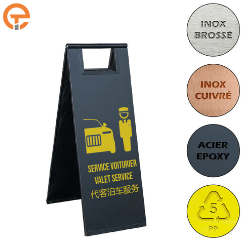 Chevalet de signalisation Service Voiturier