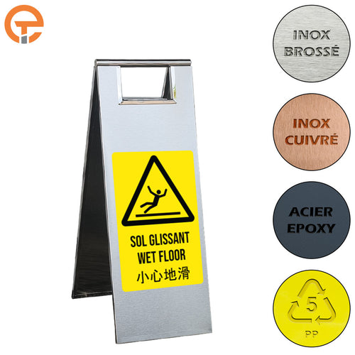 Chevalet de signalisation Wet Floor