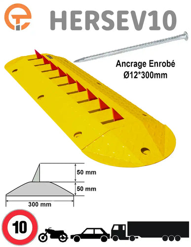 Ralentisseur Herse Anti Recul Longueur 1M Haut 5cm