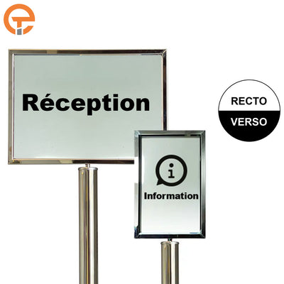 Panneau porte affiche A4 et A3 inox