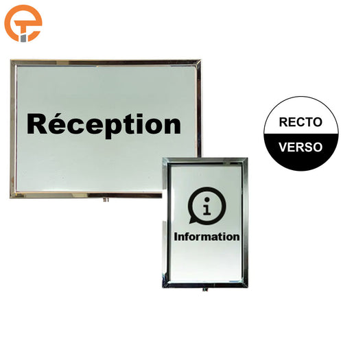 Panneau porte affiche A4 et A3 inox