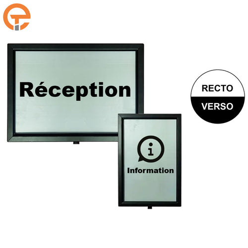 Panneau porte affiche A4 et A3 noir