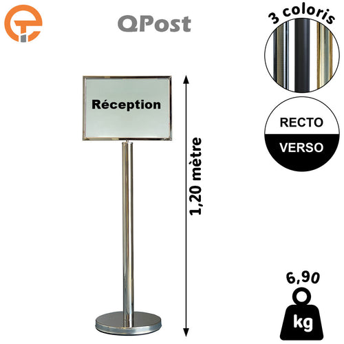 Poteau porte affiches Haut. 1m20