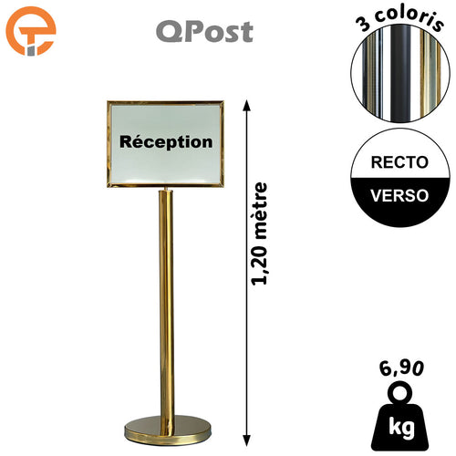 Poteau porte affiches Haut. 1m20