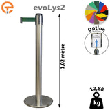 Poteau de guidage Inox brossé à sangle 2, 3, 4 et 5 mètres evoLys2
