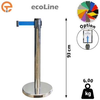 Poteau de guidage Inox à sangle 2m50 ecoLine
