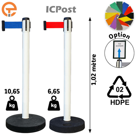 Poteau HDPE à sangle 3mètres ICPost