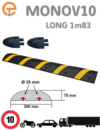 Ralentisseur Monobloc 10km/h H75mm EQUIPEMENTECH