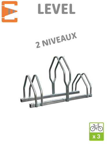 Râtelier Range Vélos LEVEL 3 places