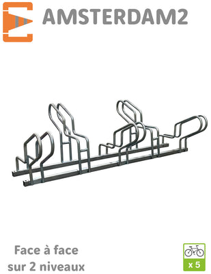 Râtelier Range Vélos Face à Face AMSTERDAM2 5 places