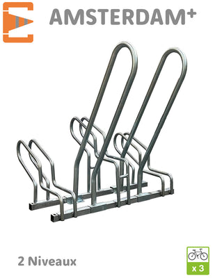 Râtelier Range Vélos AMSTERDAM+ 3 places