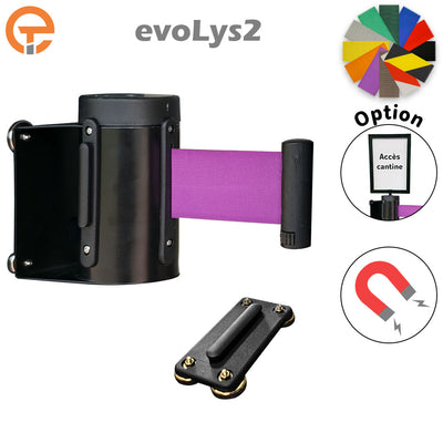 Enrouleur magnétique à sangle 2, 3, 4 et 5 mètres evoLys2