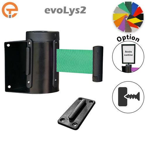 Enrouleur mural à sangle 2, 3, 4 et 5 mètres evoLys2