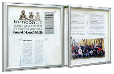 Vitrine d'affichage épaisseur 30mm de 8 à 18 feuilles A4