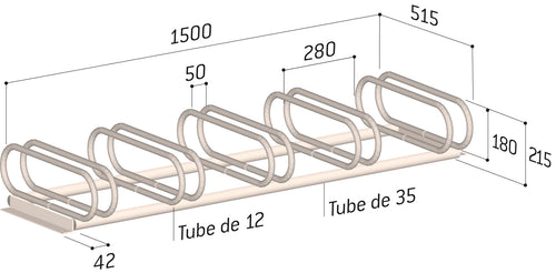Râteliers Range Vélos 5 places