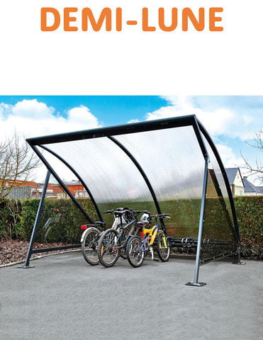 Abri Vélos DEMI-LUNE Modulable 6 places