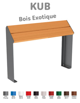 Assis debout KUB Bois Exotique Largeur 1200mm