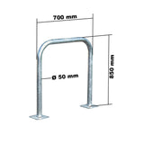 Arceaux Vélos U inversé acier galvanisé