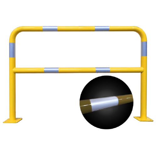 Barrière de protection jaune bandes réfléchissantes EQUIPEMENTECH