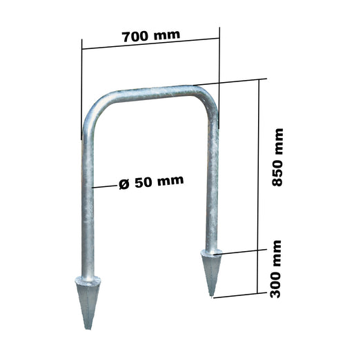 Arceaux Vélos U inversé acier galvanisé