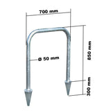 Arceaux Vélos U inversé acier galvanisé