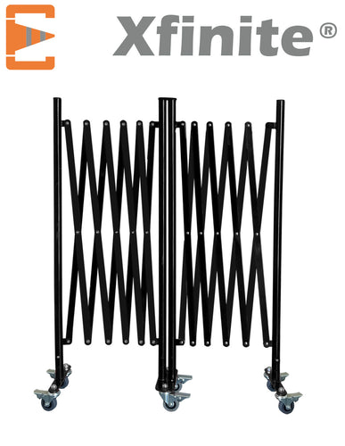 Barrières Extensibles Noir Graphite sur Roulettes Xfinite®