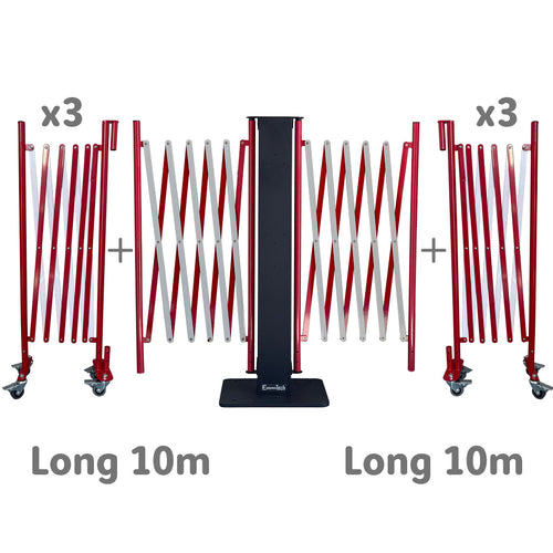 Barrières Extensibles Rouge Blanc Xfinite® 2 Faces
