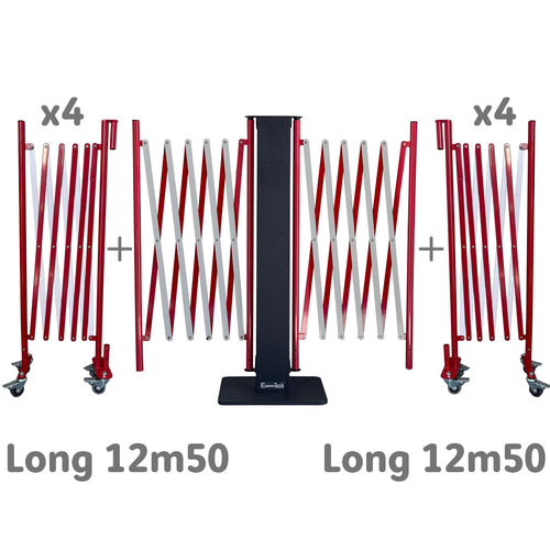 Barrières Extensibles Rouge Blanc Xfinite® 2 Faces
