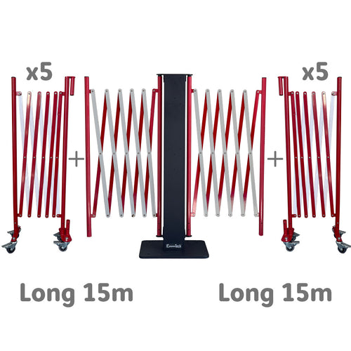 Barrières Extensibles Rouge Blanc Xfinite® 2 Faces