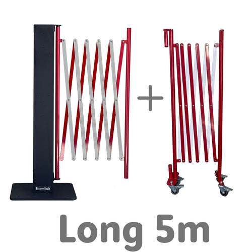 Barrières Extensibles Rouge Blanc Xfinite® sur Poteau