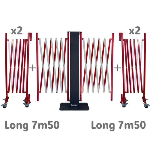 Barrières Extensibles Rouge Blanc Xfinite® 2 Faces