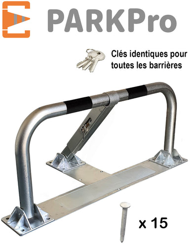 BARRIÈRE DE PARKING SPÉCIAL ASPHALTE ENROBE À CYLINDRE CLÉS IDENTIQUES