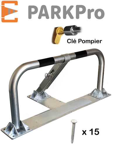 BARRIÈRE DE PARKING SPÉCIAL ASPHALTE ENROBE À CLE POMPIER