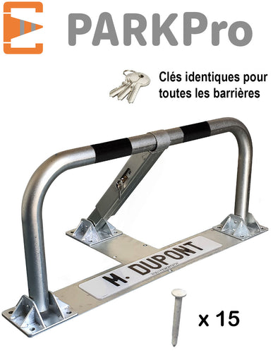 BARRIÈRE DE PARKING SPÉCIAL ASPHALTE ENROBE À CYLINDRE CLÉS IDENTIQUES