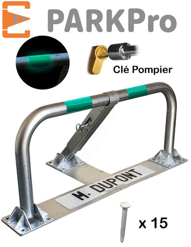 BARRIÈRE DE PARKING SPÉCIAL ASPHALTE ENROBE À CLE POMPIER