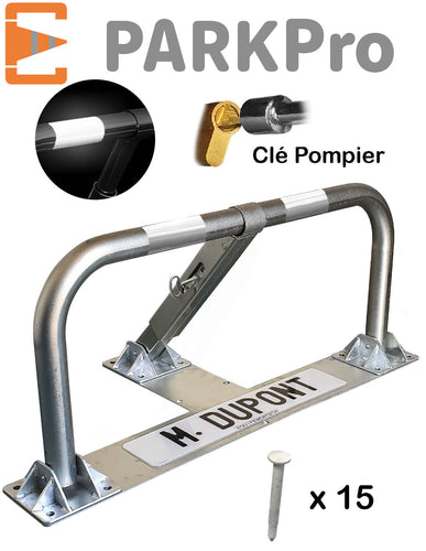 BARRIÈRE DE PARKING SPÉCIAL ASPHALTE ENROBE À CLE POMPIER