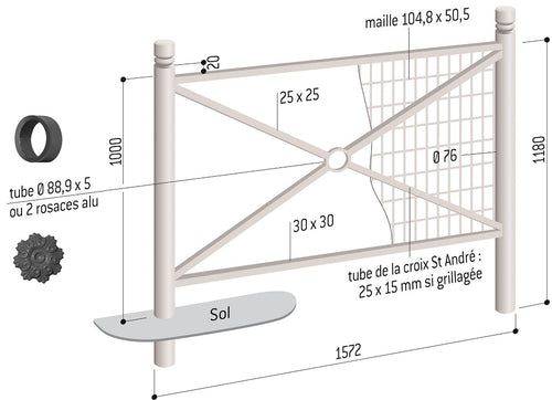 Barrières de Ville PROVINCE Simple Croix