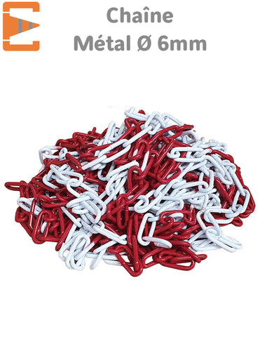 Chaîne Métal rouge blanc EQUIPEMENTECH
