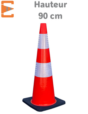Cône K5A de Signalisation 90cm - Lesté