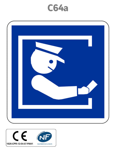 Panneau C64a Paiement auprès d'un péagiste