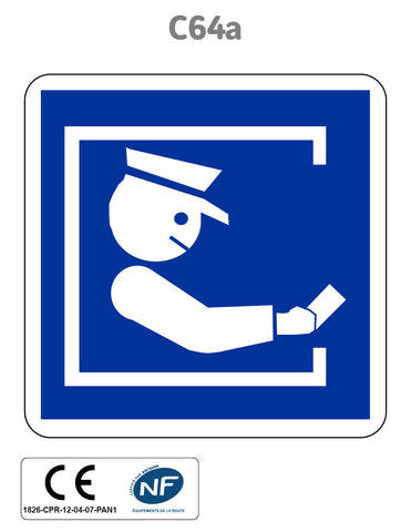 Panneau C64a Paiement auprès d'un péagiste